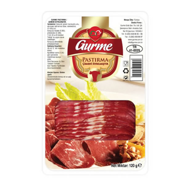 GURME MEZE''DEN  GURME PASTIRMA  80 GRAM